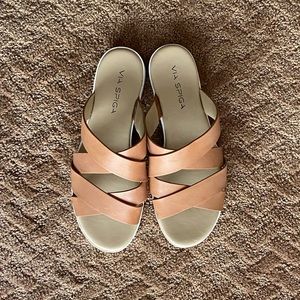 Via Spiga Leather Slides